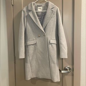 Abercrombie Wool-Blend Tailored Topcoat XS